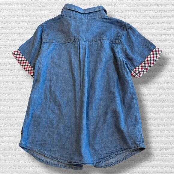 The Original Ben Sherman Denim Button Down Short Sleeve Shirt Size 5 - Picture 5 of 5